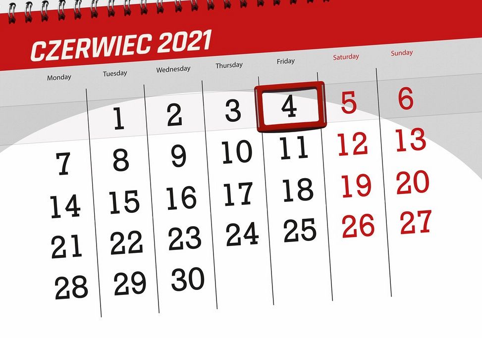 Grafika 4 czerwca 2021 r. dniem wolnym od pracy