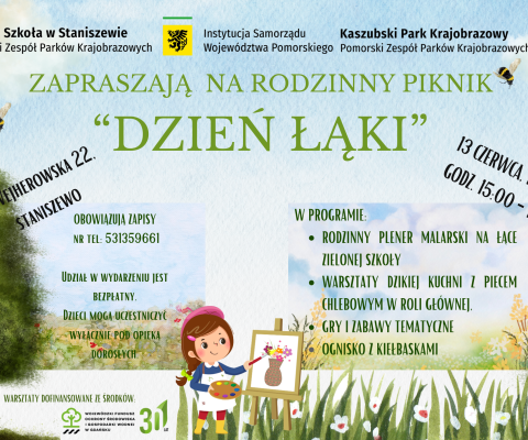 Grafika Zapraszamy na rodzinny piknik "Dzień Łąki"