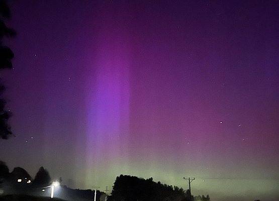 Zorza polarna w Staniszewie. Widoczna 12 sierpnia, w apogeum Perseidów. Fot Dominika Dudzic