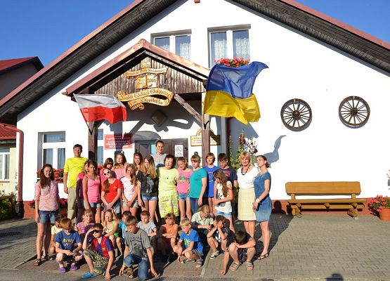 Grafika Dzieci z Ukrainy w Ośrodku Edukacji Ekologicznej w Szymbarku